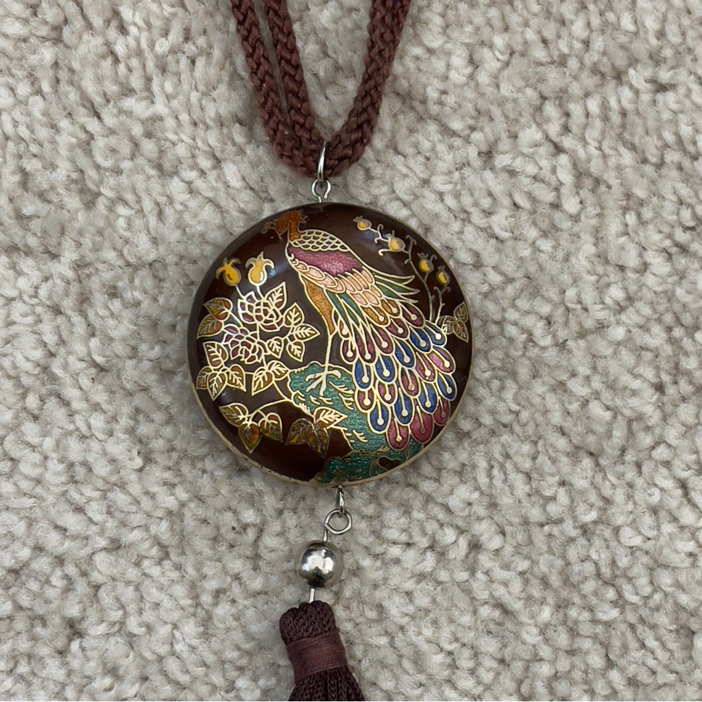 Vintage Chinese Traditional Craft Enamel And Filigree Necklace 59$